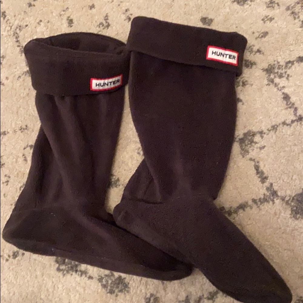 Hunter boot black fleece sock inserts